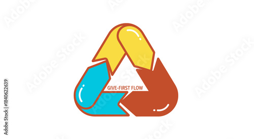 Colorful Triangle Symbolizing Iterative Process for Continuous Advancement In Corporate Settings