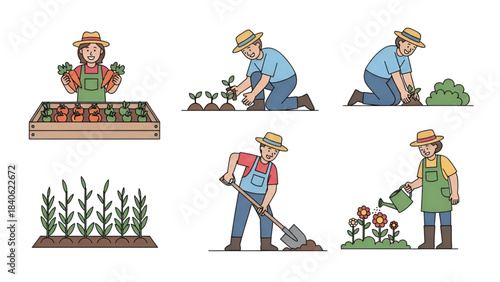 Rural Life Activity | Architectural CAD People Illustration