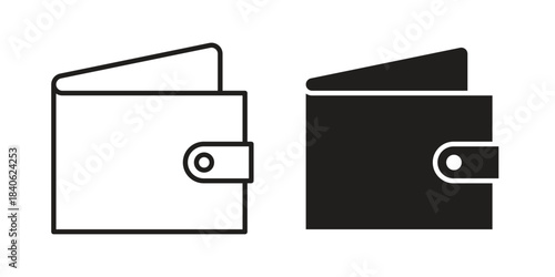 Wallet icon designs collection for mobile, ui, web.