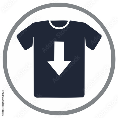 T shirt download icon symbol graphic design element
