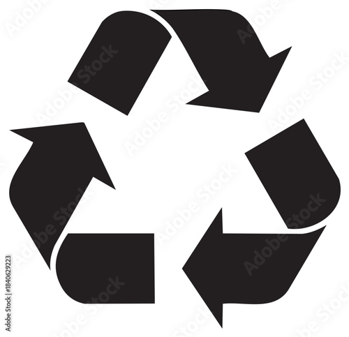 Black Recycle Symbol Icon