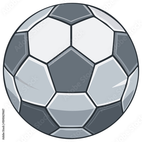 Classic black and white soccer ball with hexagonal and pentagonal panels