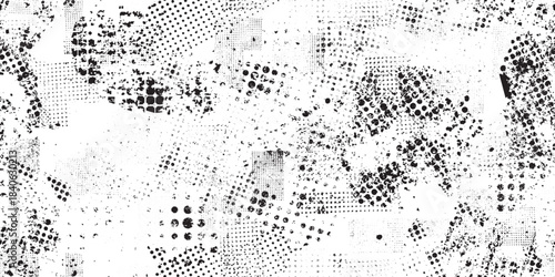 Halftone dots grungy endless pattern . seamless pattern texture. Organic overlay pattern . Vector repeatable grainy texture .Screen print endless pattern texture. Imprint background texture.