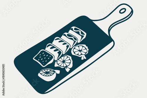 Vector icon of beer and wine bottles with a red citizenship document border label for travel and customs