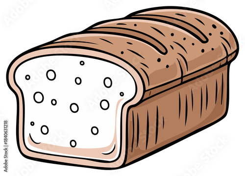 Toasted Loaf of Bread with a Crusty Exterior and Soft Crumb
