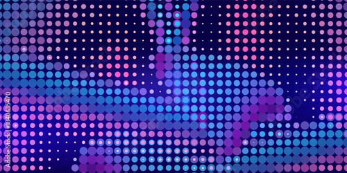 Cyber Big Data Flow Particles Tech Business or Science Background. Medical Research or Tech Innovation Online Webinar Presentation Event. Conference or Forum Vector Illustration Backdrop.