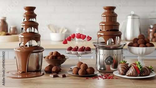 Chocolate Fountains and Sweet Treats Display dessert