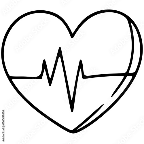 Mental health awareness doodle art icon. line art element illustration concept.