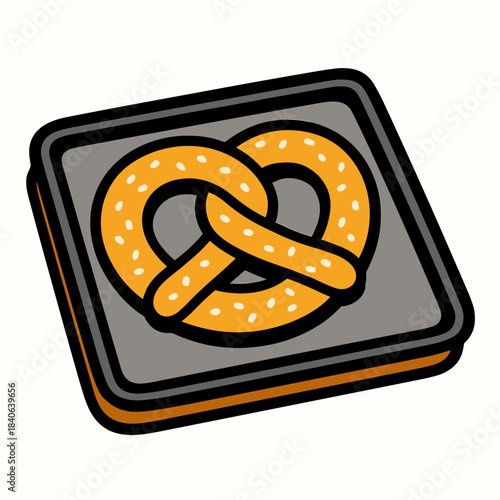 Pretzel dough on baking sheet