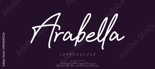 A sophisticated, elegant script font with soft curves, conveying a sense of refinement and modern luxury.