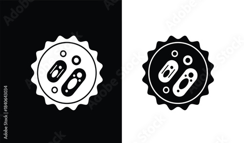 a striking visual comparison showcases a detailed pill capsule design presented in contrasting black and white color schemes highlighting its form and features high quality