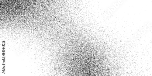 Grain noise of black irregular dots and grainy halftone fade effect with sand dust. Abstract grunge texture effect, scratch and dust particle grain. Rough grunge sand dots backdrop Gritty distressed