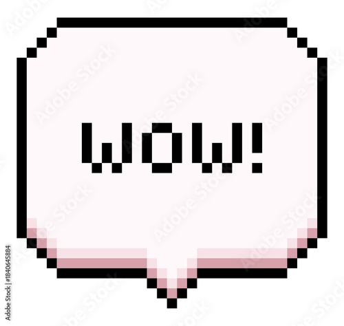 Pixelated wow expression bubble