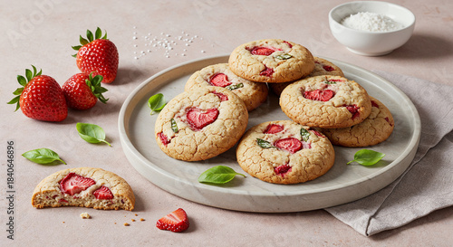 Strawberry Basil Cookies