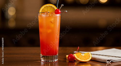 Tequila Sunrise mocktail 