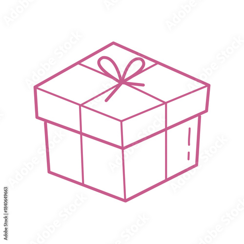 Valentines Day Gift Box Cute Hand Drawn Doodle Illustration
