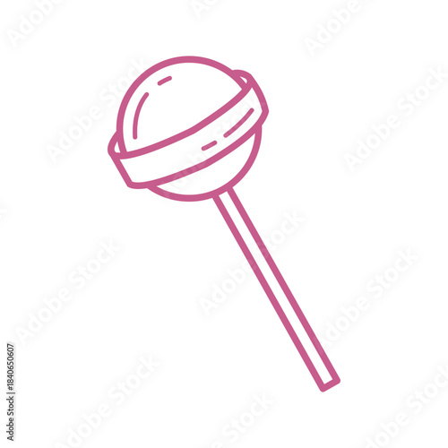 Valentines Day Lollipop Cute Hand Drawn Doodle Illustration