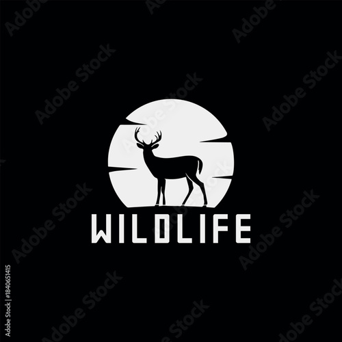 wildlife animals logo design vector