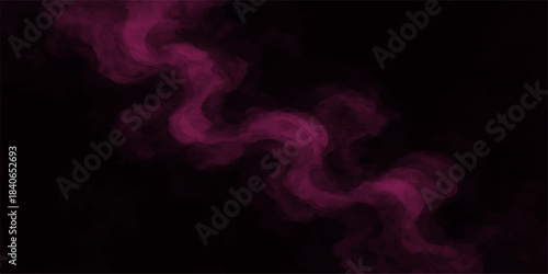 Abstract flowing smoke backgrounds with smooth purple and pink color light motion and energy pattern on black dark space art