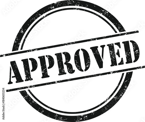 Approved Quality Stamp Vector Badge With Circle Border