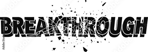 Breakthrough Grunge Vector Typography With Shattered Text Effect