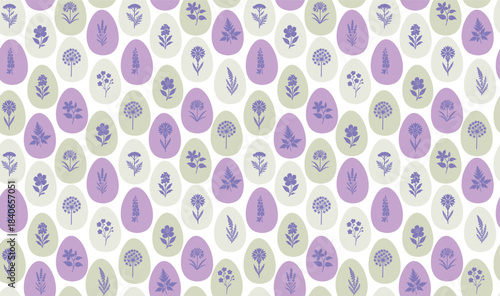 Seamless Easter egg background. hand drawn. Not AI, Vector illustration.