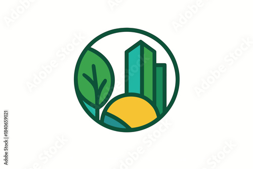 Green Technology and Sustainable City Icons