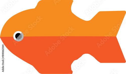 Orange fish icon