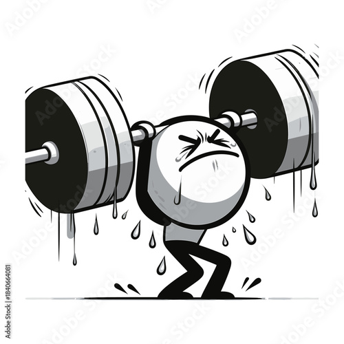 First Attempt – Very Heavy Stickman Figures Vector Design