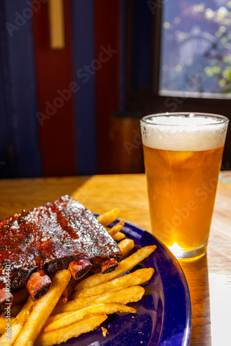 beer and ribs