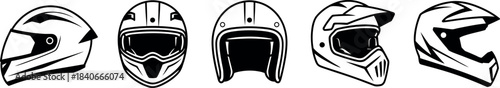 Collection of Motorcycle Helmets in Various Styles and Designs