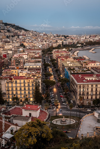 Aerial view of Naples, Italy