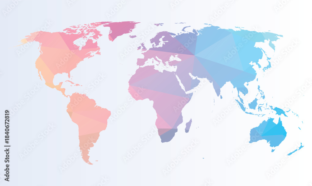 Obraz premium Polygonal world map
