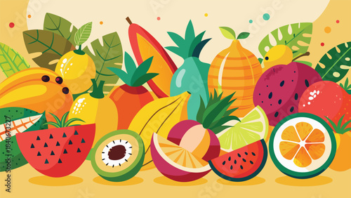 Vibrant fruit clipart.eps