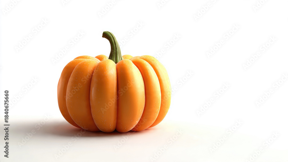 Obraz premium Orange Pumpkin on White