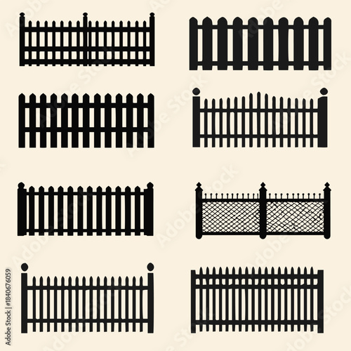 Garden Fence Illustration Wooden Vector