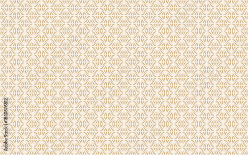 Geometric Seamless pattern. Modern gold background with stylized fan or seashell motifs in Art Deco stylized scallop tiling patterns For gift wrap, fabric, wallpaper, web