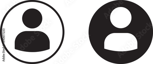 username icon set, with a white background.	