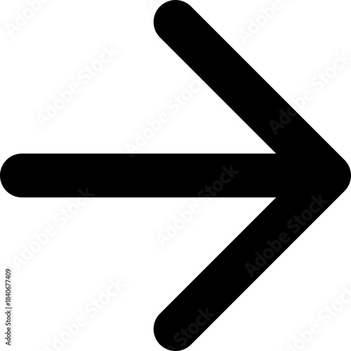 Arrow right icon - next forward direction outline