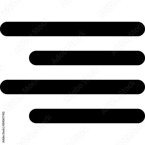 Align right icon - text format paragraph outline