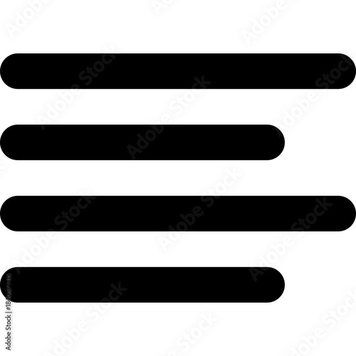 Align left icon - text format paragraph outline