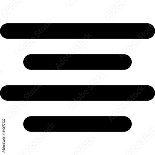 Align center icon - text format middle outline