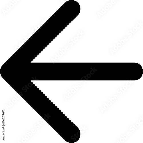 Arrow left icon - back previous return outline