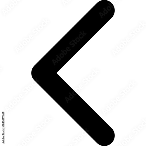 Chevron left icon - back previous arrow outline
