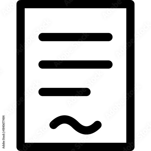 Contract icon - document agreement legal outline
