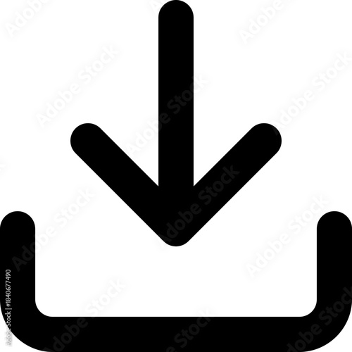 Download icon - save export receive outline