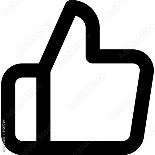 Thumbs up icon - like approve positive outline