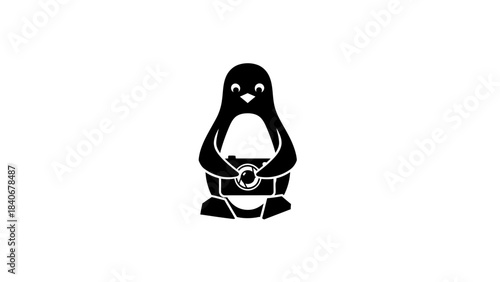 penguin logo  isolated on white background