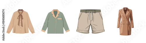 Stylish collection of casual and formal clothing items