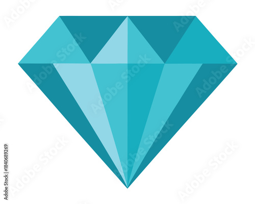 Abstract Geometric Shape Turquoise Diamond Illustration Design Element